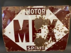 A MEX Motor Spirit rectangular enamel sign by Protector, 40 x 30