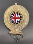 An RAC Associate member's badge with union jack enamel centre, no. N25481.