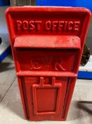 A post box plus an enamel post box sign.