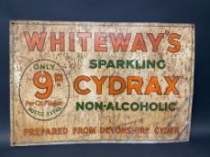 A Whiteway's Sparkling Cydrax non-alcoholic cyder tin advertising sign, 29 1 19 1/2
