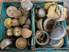 Two boxes of assorted lamps.