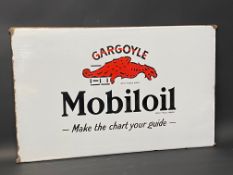 A Gargoyle Mobiloil enamel sign for a hanging set of charts, near mint condition, 30 x 19