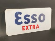 An Esso Extra milk glass petrol pump brand insert, 12 1/2 x 6 1/2