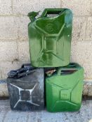 Three jerry cans.