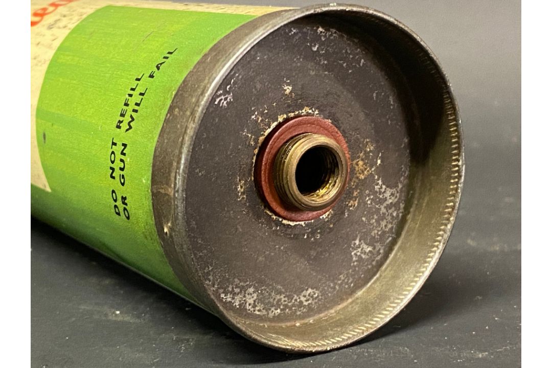 A Wakefield Castrolease 8oz cylindrical canister, the more unusual lighter green version. - Image 4 of 4