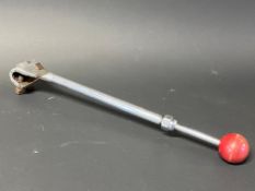 A 1930s Stadium chrome plated wing marker with adjustable red finial.