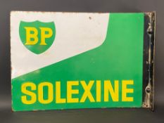 A BP Solexine double sided enamel sign with hanging flange, 23 x 16