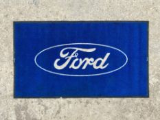 A Ford showroom carpet mat, 58 x 33