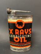An X Rays Lubricating Oil oval can in very good condition.