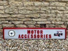 A Motor Accessories hanging illuminated lightbox, 53
