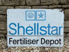 A Shellstar Fertiliser Depot rectangular enamel sign, 36 x 24