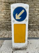 A circa 1970s keep left bollard, 36