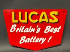 A Lucas 'Britain's Best Battery!' perspex advertising sign, 16 x 11