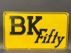 A BK Fifty rectangular enamel sign, 15 x 9