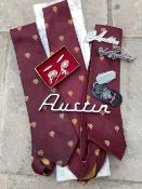 A selection of Austin memorabilia including cufflinks, badges etc.