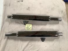 A pair of BSA Road Rocket silencers.