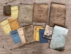A selection of motorcycle literature including Royal Enfield, Velocette, Corgi, Douglas Vespa etc.