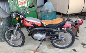 1975 Kawasaki G-5C 100 Dual Sport Twin Shock in Candy Red Reg. no. Not registered