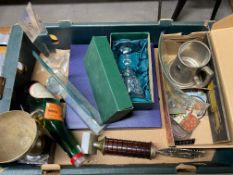 A selection of trophies, badges and awards including 1960s Mille Miglia.