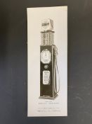 A Theo Multiple pump advertising bookmark promoting the model E6, 3 x 8