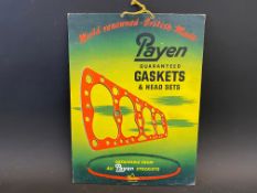A Payen Gaskets & Head Sets pictorial showcard of bright colour, 8 1/4 x 11