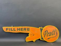 A Pratt's wooden double sided directional sign, in very original condition, 39