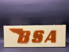 A B.S.A. illuminated lightbox, 22 1/2