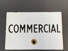 A large Commercial double sided enamel brand indicator plaque, 6 x 4