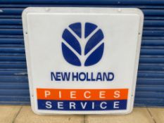 A New Holland plastic lightbox front, 35 1/2 x 35 1/2