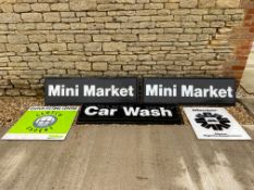 A selection of garage forecourt signage including clutch centre 32 x 32
