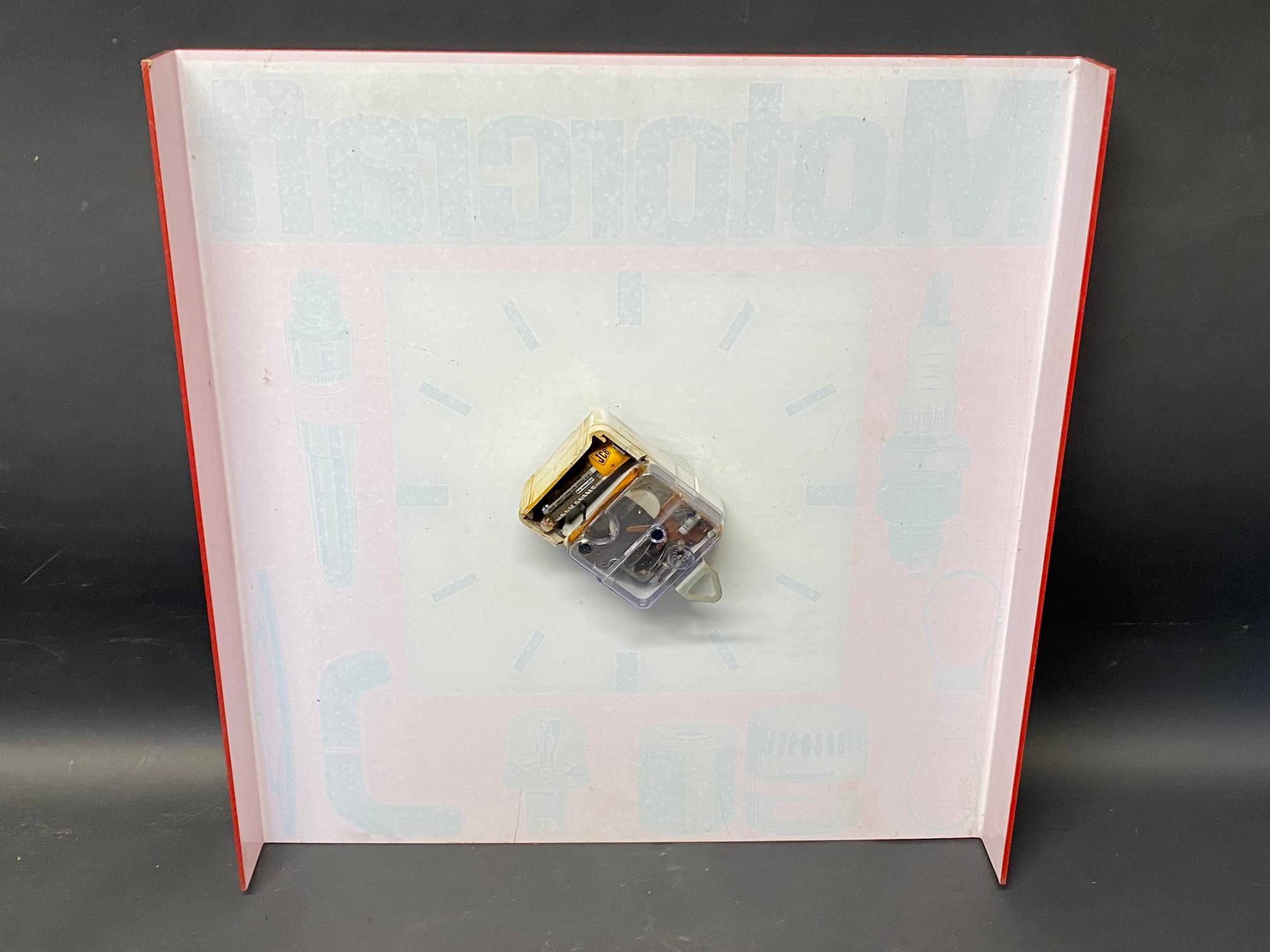 A Motorcraft plastic battery-operated garage wall clock, 15 x 15 3/4". - Image 2 of 2