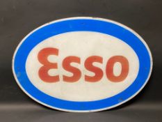 A small oval Esso plastic advertising sign, 26 1/4 x 18 3/4