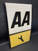 An AA illuminated lightbox lacking back panel, 16 x 27