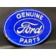 A Ford Genuine Parts oval double sided enamel sign stamped: Property of Ford Motor Co., made in USA, - Image 1 of 4