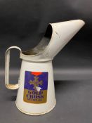 A Redex Limited London Gold Cross Motor Oil quart measure.