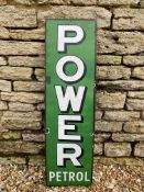 A Power Petrol narrow enamel sign, 12 x 42