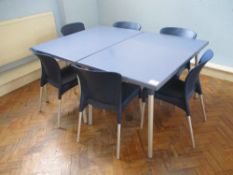 (2) Plastic Dining Tables and Chairs
