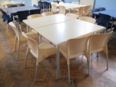 (2) Plastic Dining Tables and Chairs