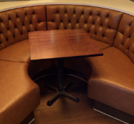 10 x Restaurant Tables With Dark Wood Tops and Cast Iron Bases - Table Size: 70 x 70 cms - CL701 -