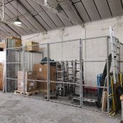 1 x Selection of Metal Security Fence Panelling Including Double Gates and 17 Large Panels -