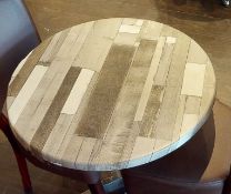 10 x Two Seater Restaurant Tables With Wood Panel Effect Tops and Chromes Bases - CL701 -