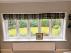 Bespoke High Quality 2.8-Metre Wide Roman Blind In Neutral Tones - To Be Removed From An Exclusive