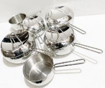 5 x Assorted FISSLER Premium Saucepans With Lids - Also Includes 1 x Unbranded Milk Pan - CL712 - NO