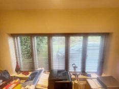 1 x Set Of Wooden Slatted Blinds - Dimensions: 126(h) x 280(w) cm - Exclusive Property In Hale Barns