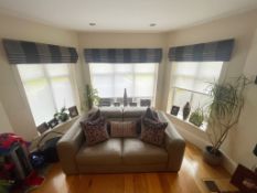 Set Of 3 x Bespoke Blackout Blinds With White Voile Blinds -  6 x Items In Total - To Be Removed