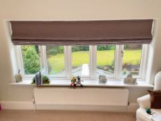 1 x Bespoke Fitted 2.8-Metre Wide Roman Blind In Light Purple - NO VAT ON HAMMER