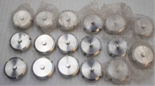 17 x Stainless Steel Valve 77 Screw Covers / Caps - 7.5cm Diameter - CL717 - Unused Stock - Ref: