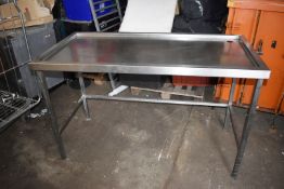 1 x Stainless Steel Drainer Prep Table - Size H90 x W140 x D70 cms - CL011 - Ref: GCA401 WH5 -