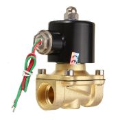 8 x Brass Electric Solenoid Valves 3/4 Inch - Water Air Fuels - Model 2W-200-20 - AC220V - Unused in
