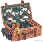 1 x LES JARDINS DE LA COMTESSE 'Champs Elysées' Picnic Basket For 4 - Ex-display Item